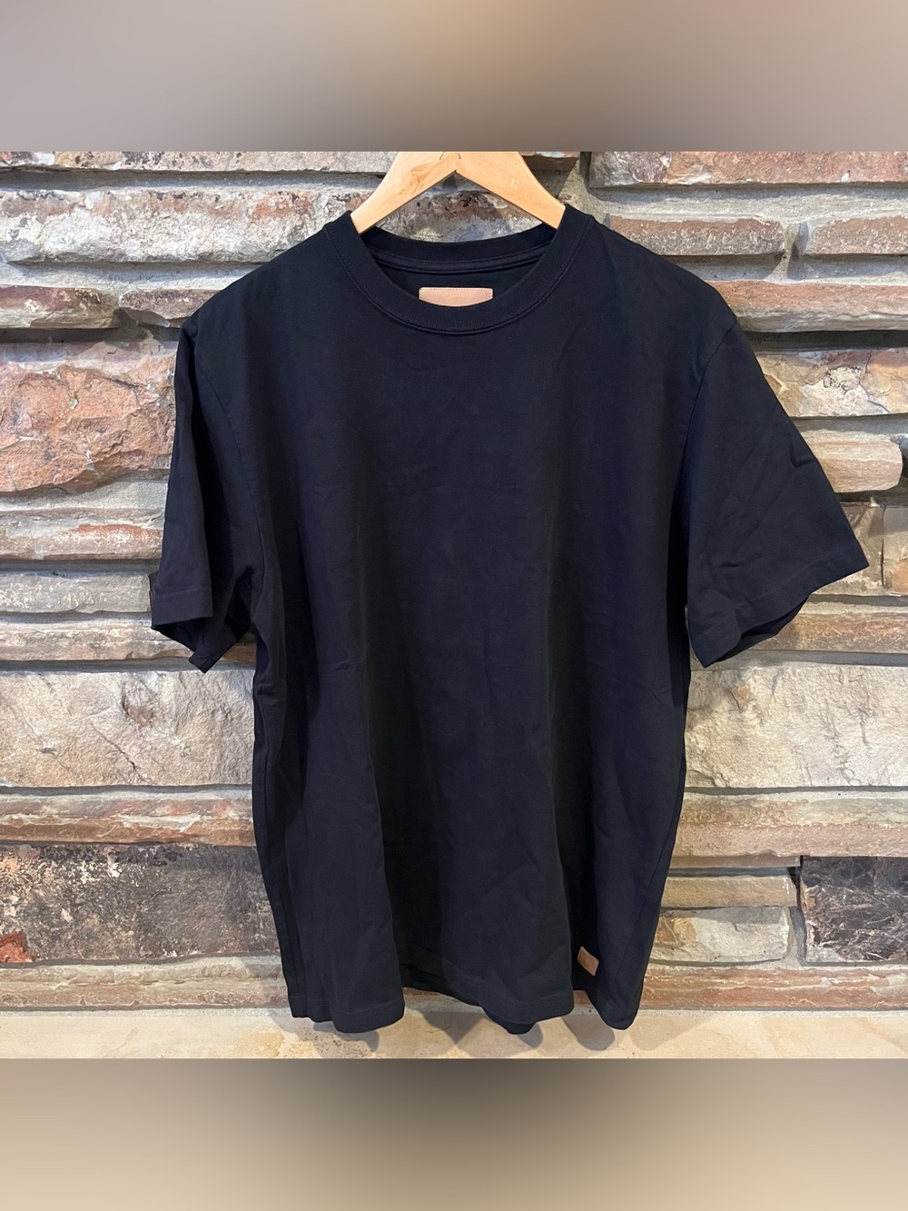 Gustin 100% Cotton Classic Black Crewneck Slim Fit T-Shirt